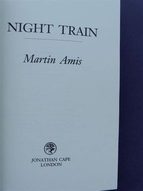 Night Train By Martin Amis Fine Hardcover 1997 1st Edition