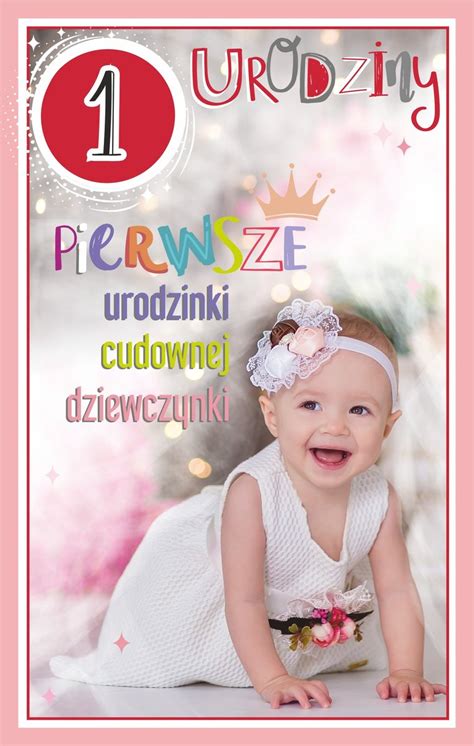 Kartka Na Roczek Dla Dziewczynki Na Pierwsze Urodzinki U Ab Card