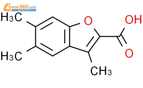 40763 04 0 3 5 6 Trimethyl 1 benzofuran 2 carboxylic acid化学式结构式分子式