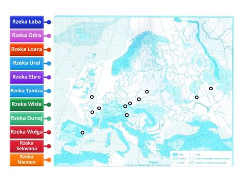 Rzeki Europy Labelled Diagram