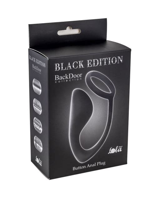 Button Anal Plug Black
