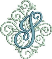 Adorn Monogram J Embroidery Design Machine Embroidery Quilts