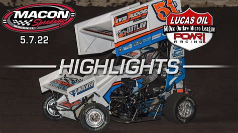 Lucas Oil Powri Cc Outlaw Micro Sprint League At Macon