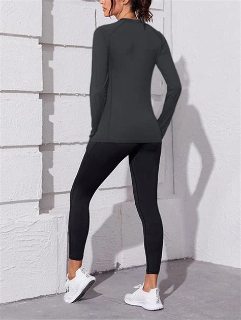 Sport Top Long Sleeves Dark Grey Nileton