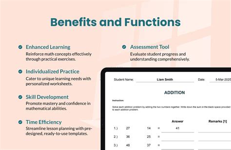 Math Worksheet Template | Template.net