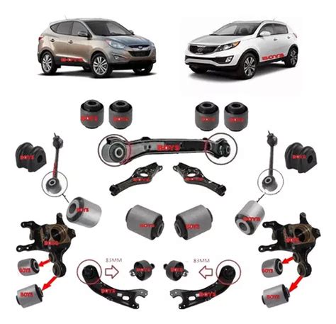 Kit 16 Buchas Braços E Manga Eixo Traseira Kia Sportage 2011