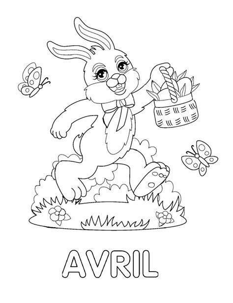 Coloriage Avril Imprimer Sur Coloriageenfant