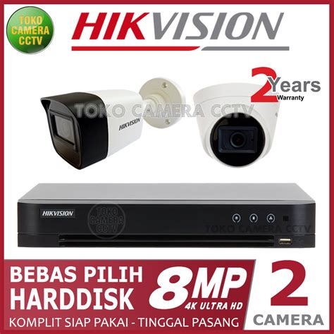 Jual PAKET CCTV HIKVISION 8MP 4 CHANNEL 2CAMERA Di Seller TOKO CAMERA