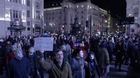 Uk Anti Lockdown Protest Erupts In Central London Cgtn