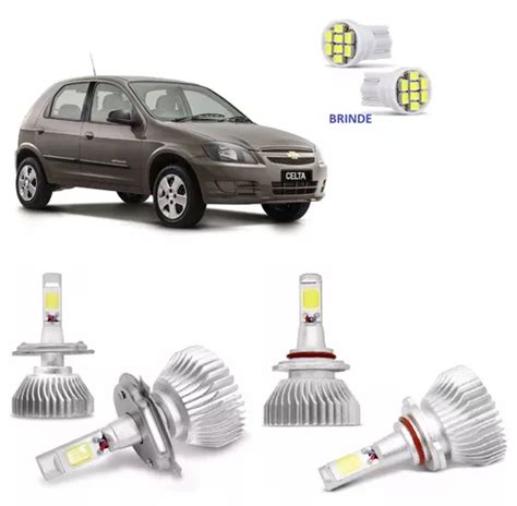 Kit Super Led Celta 2010 2011 2012 2013 Farol E Milha 6500k