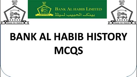 Bank Al Habib History Past Papers Mcqs Youtube