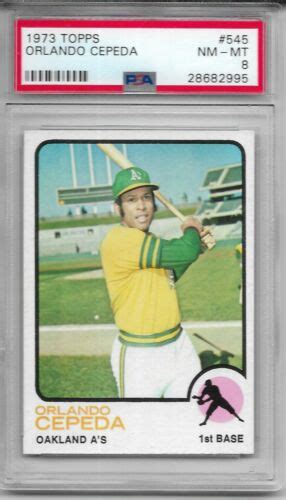 Topps Baseball Orlando Cepeda High Number Card Psa Nm Mt