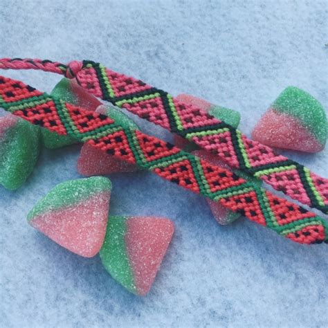 Watermelon Friendship Bracelet Watermelon Pattern Bracelet Fruit