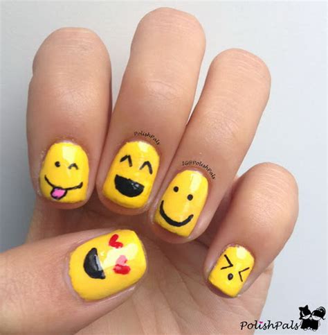 Cute And Happy Smiley Face Nails Hative