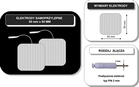 ELEKTRODY ŻELOWE 50 mm x 50 mm EMS TENS Digitalnet pl