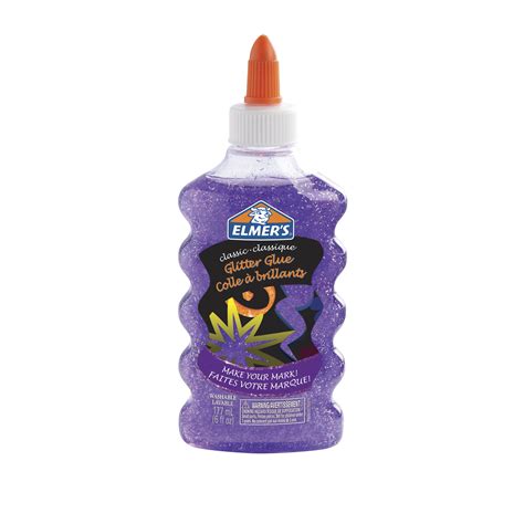 Elmer S Washable Glitter Glue Purple 6 Oz