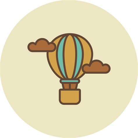 Hot Air Balloon Filled Retro 9815302 Vector Art At Vecteezy