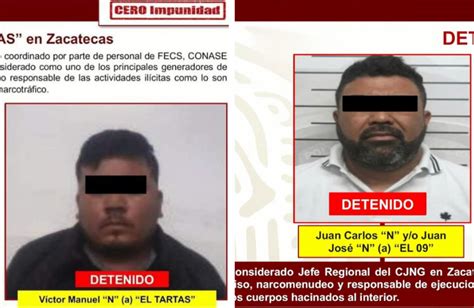 Destaca Sspc Detenciones De Dos Operadores Del Cjng En Zacatecas PÓrtico