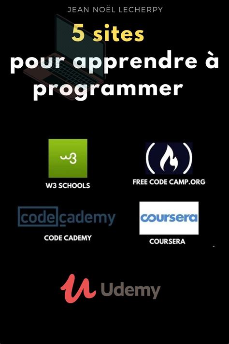 5 Meilleurs Sites pour apprendre à programmer Jean Noël Lecherpy