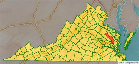 Map of King and Queen County, Virginia - Thong Thai Real