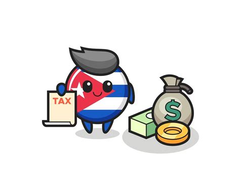 Character cartoon of cuba flag badge as a accountant 3320044 Vector Art ...