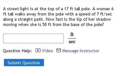 Solved A Street Light Is At The Top Of A 17 Ft Tall Pole A Chegg