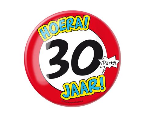 Button Xl 30 Jaar Versiering Badge 30e Verjaardag De Goede Keus