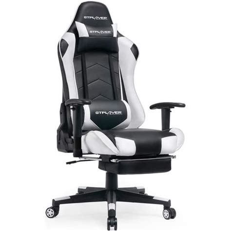 Gtplayer Chaise Gaming De Bureau Fauteuil Gamer Avec Si Ge Ergonomique