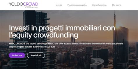 Al Via Il Nuovo Portale Di Equity Crowdfunding Immobiliare Yeldo Crowd