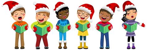 Kids Xmas Singing Christmas Carol Stock Vector Image 63932765