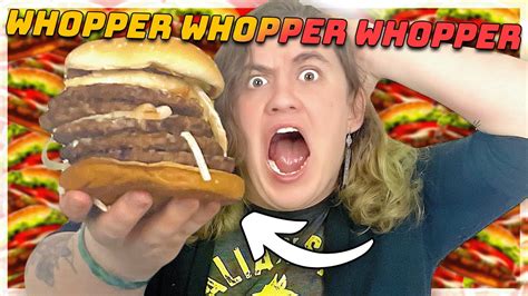 Trying The Jr Whoper Double Whopper And Triple Whopper Burger