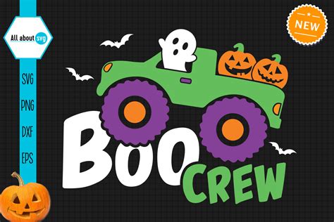 Boo Crew Svg Halloween Truck Svg Graphic By All About Svg Creative