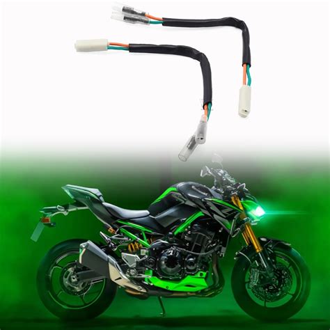 Turn Signal Marker Wire Adapters Indicator Leads Plug Connector Harness For Kawasaki Z900 Z800