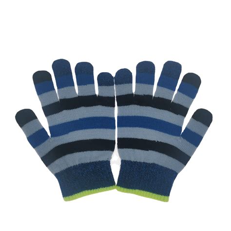 Touch Screen Tablet Multicolor Striped Keep Warm Winter Gloves China Warm Gloves And Knitted