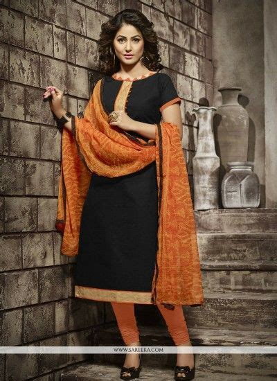 Hina Khan Lace Work Cotton Churidar Salwar Kameez Description You Are