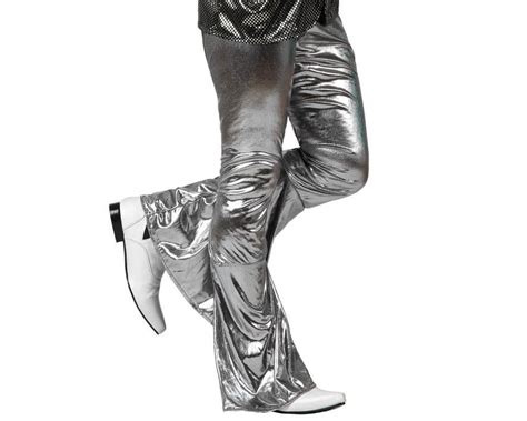 Deguisement Pantalon Disco Gris Brillant Bing Bang Folies