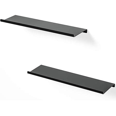 Amazon SRIWATANA Black Metal Wall Shelves 2 Set Floating Shelves