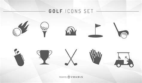 Golf Icons Set Vector Download