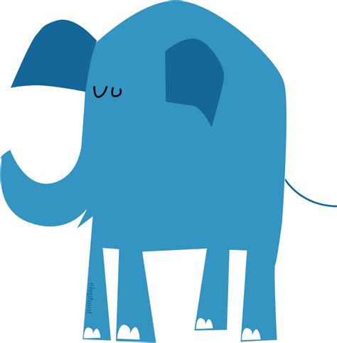 Free clip art "Blue elephant" by nutaanpfc