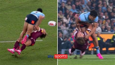 State Of Origin Joseph Suaalii Sent Off For Brutal Tackle On Reece