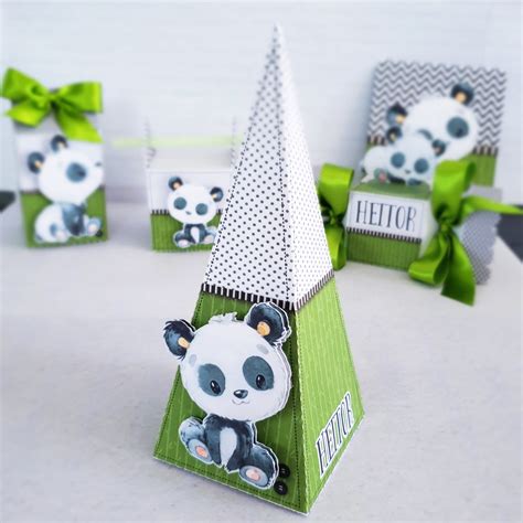 Caixa Pir Mide Festa Panda Elo Produtos Especiais