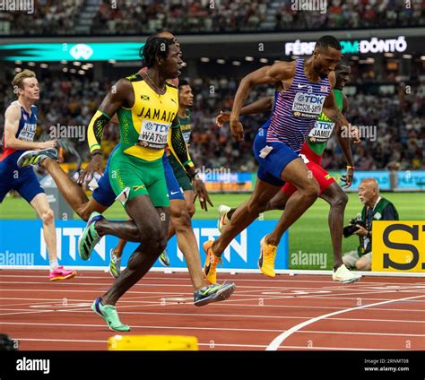 Antonio Watson Of Jamaica And Matthew Hudson Smith Of Gb Ni Crossing