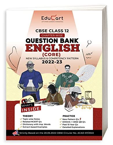 Buy Educart Cbse Class English Core Question Bank Based On New