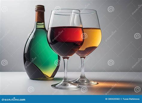 Copo De Vinho Tinto Sobre Fundo Preto Gerativo De Ai Ilustração Stock