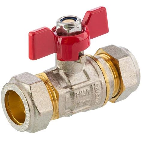 Brass Ball Valve Compression Fitting For Copper And Steel Pipes