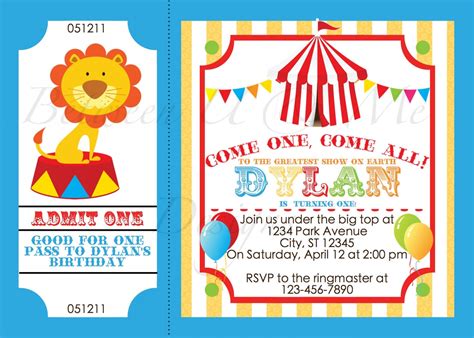 Circus Invitation Template