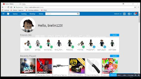 jak wygląda strona główna roblox YouTube