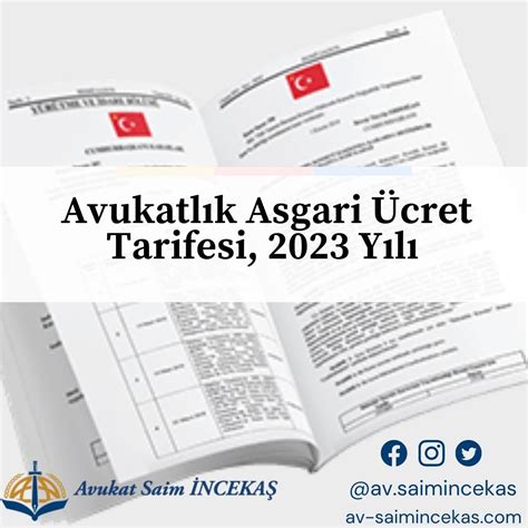 Avukatl K Asgari Cret Tarifesi Y L