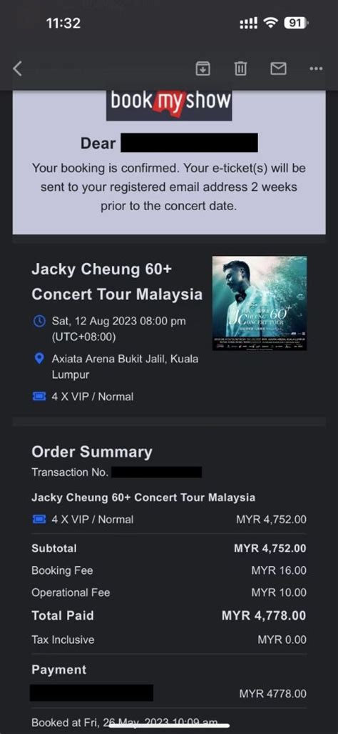 Jacky Cheung Malaysia Concert Vip Tickets Aug Tickets