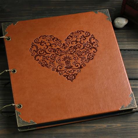 Quality Leather Cover Inch Big Vintage Handmade Diy Photo Album